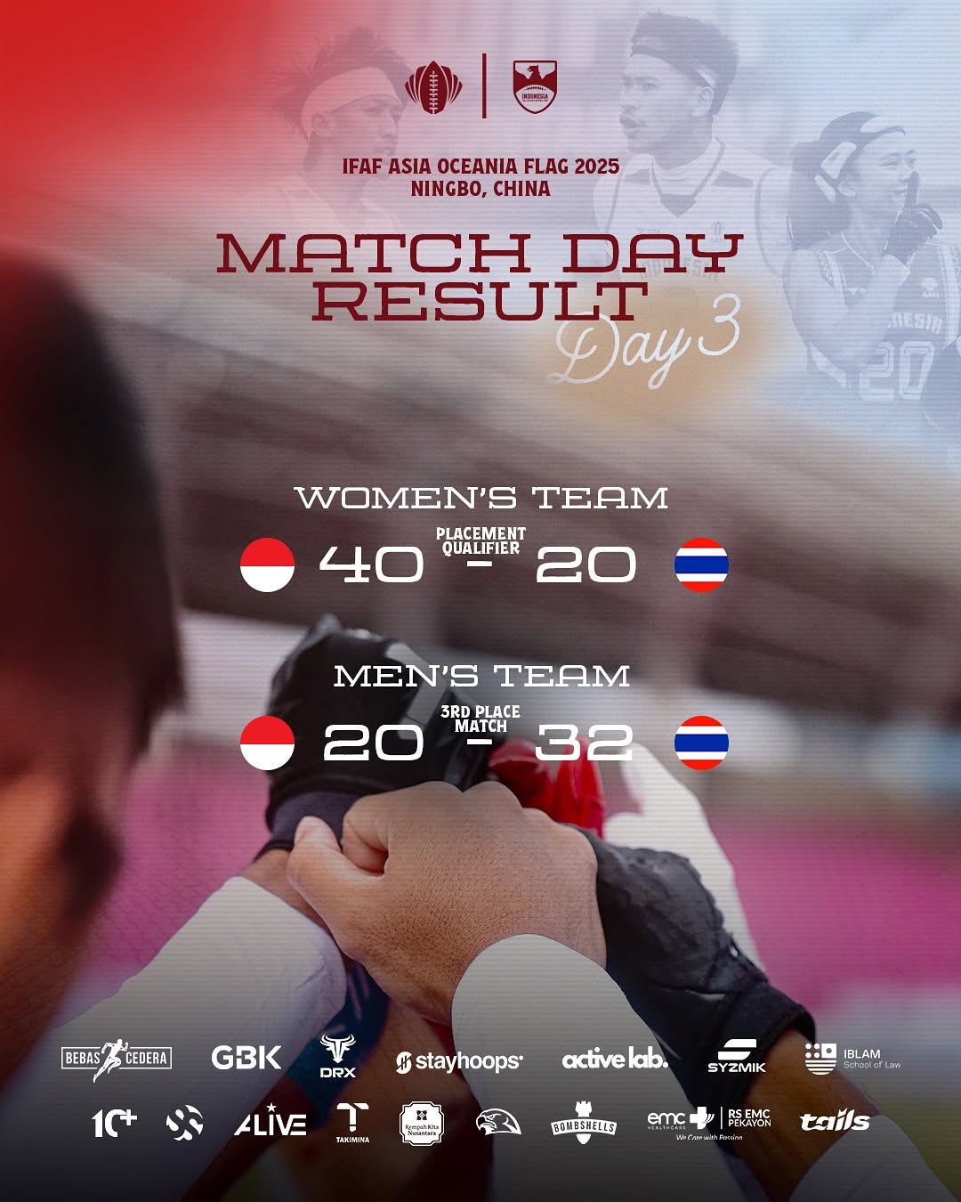 Timnas Flag Football Indonesia Ukir Prestasi di IFAF Asia-Oceania Championship 2025!